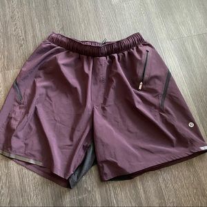 Men’s Burgundy LuluLemon Surge Short 6”